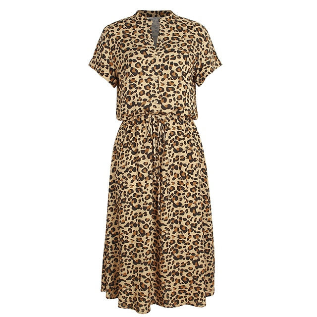Vintage leopard print dress