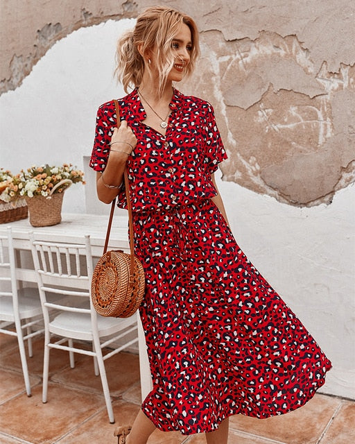 Vintage leopard print dress