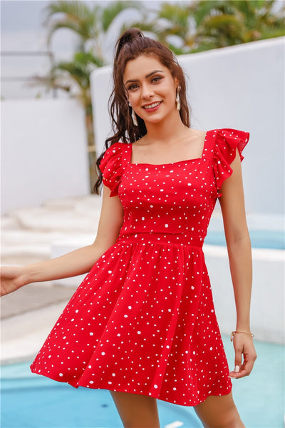 Bohemian polka dot women dress