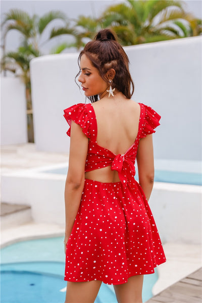 Bohemian polka dot women dress