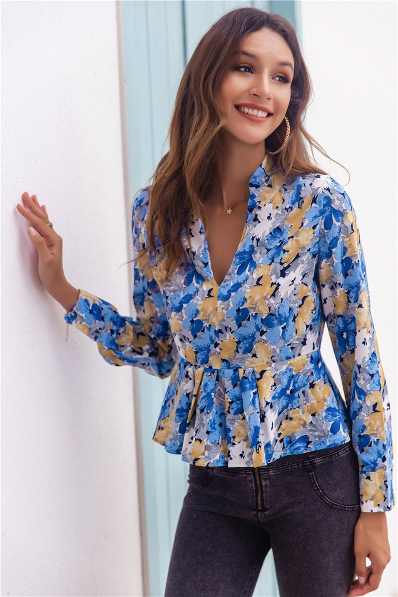 Elegant v-neck women Top