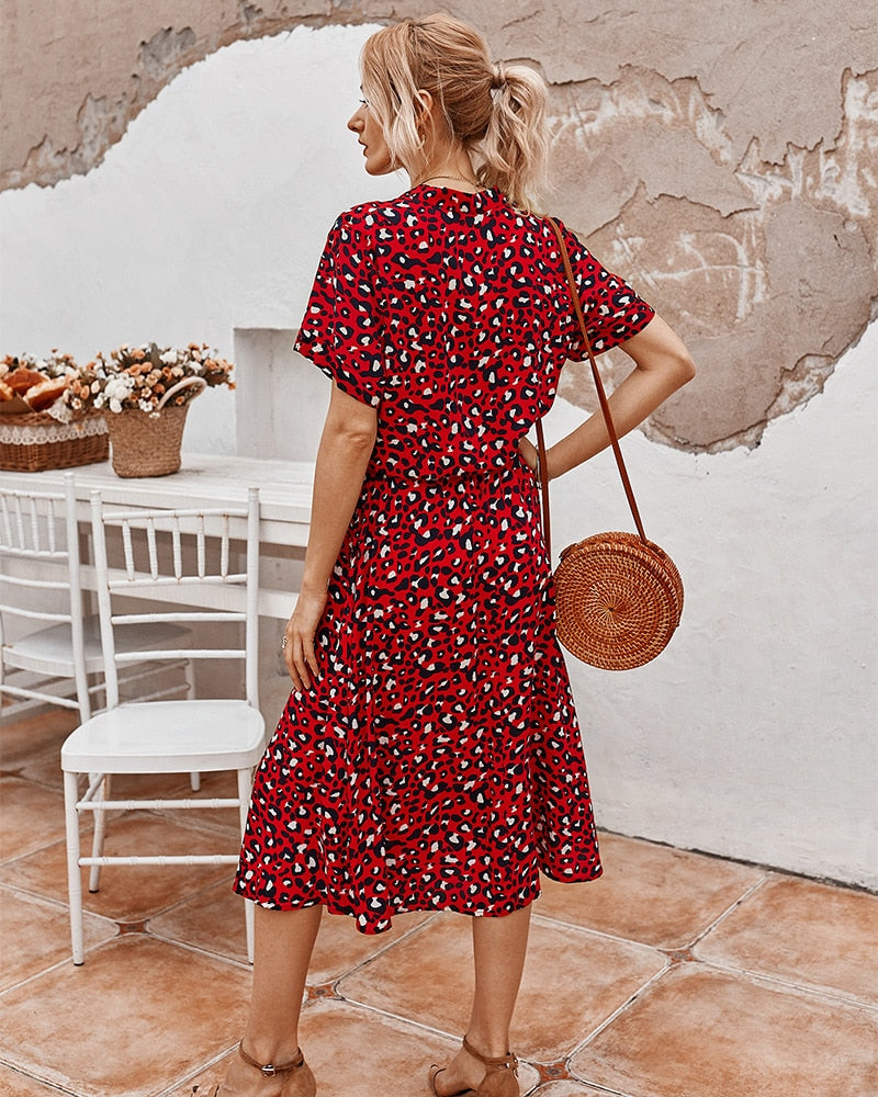 Vintage leopard print dress