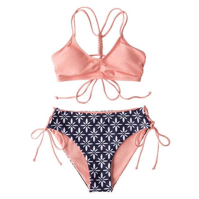 Reversible Bottom Bikini Sets Swimsuit