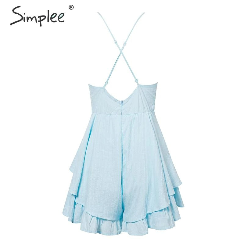 Sexy v-neck playsuit
